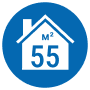 55 м² 55 м²